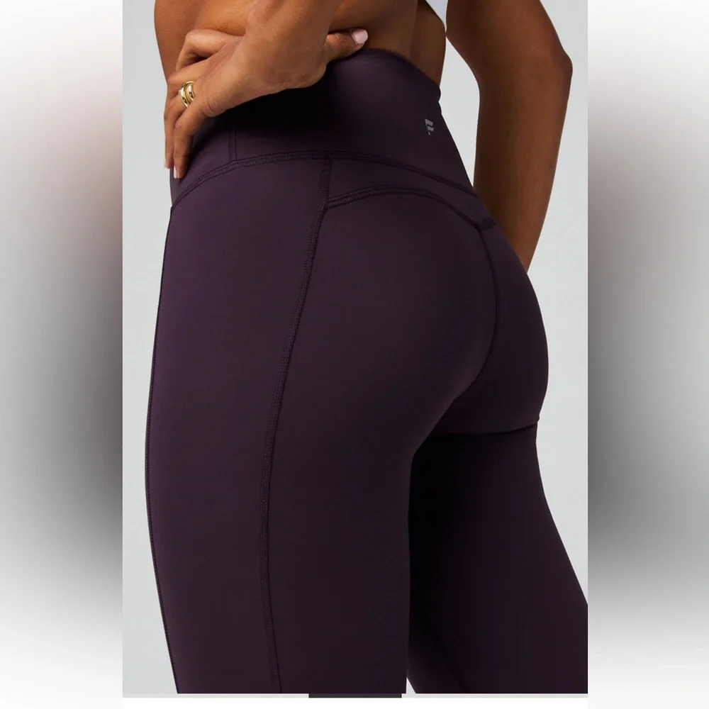 NWOT Fabletics Oasis Pureluxe High-Waisted Kick Flare - Deep Plum - Picture 3 of 6